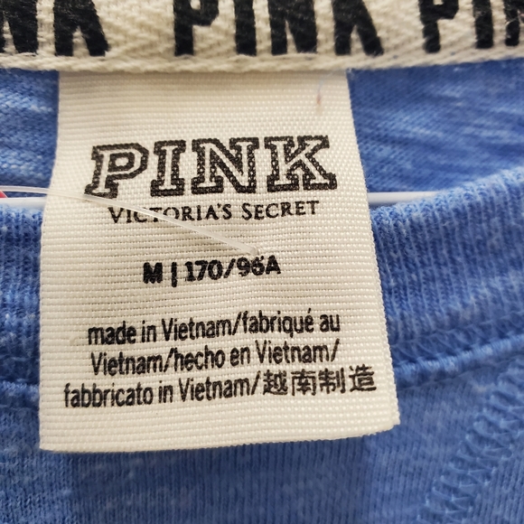 Pink Victoria Secret Long Sleeve Blue RN54867 CA23226 size Medium - Picture 3 of 3